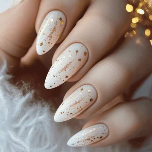 Manicure migdałowy (złoty)