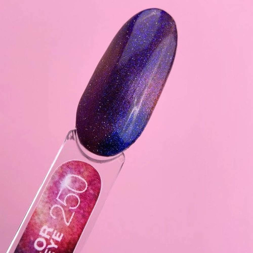 Гель-лак LUNA Color Cat Eye 250 синий, фиолетовый 8 мл (047-3919-1238) - Фото №3