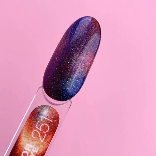 Гель-лак LUNA Color Cat Eye 251 красный, синий, фиолетовый 8 мл (047-3920-1237) - Фото №3