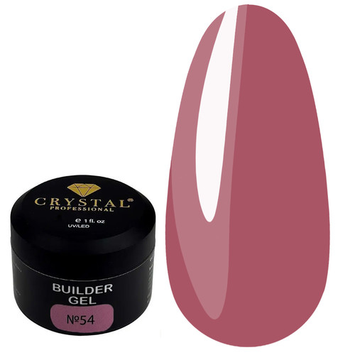 Гель для наращивания Crystal Builder Gel 54 пыльная роза 15 мл