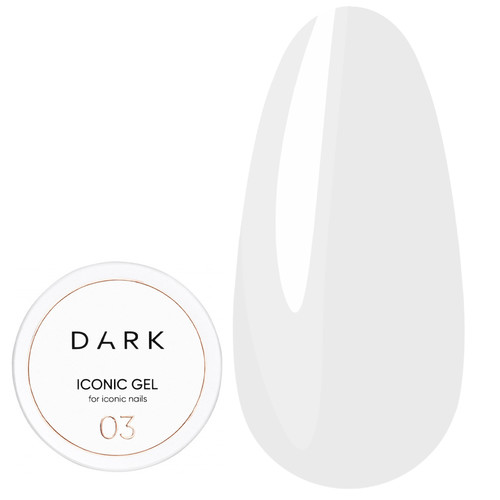 Гель для наращивания DARK Iconic Gel 03 молочный 30 мл - Фото №1