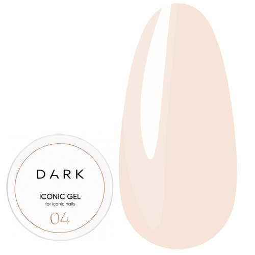 Гель для наращивания DARK Iconic Gel 04 светло-персиковый 30 мл - Фото №1