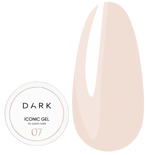 Гель для наращивания DARK Iconic Gel 07 персиково-кремовый 30 мл - Фото №1
