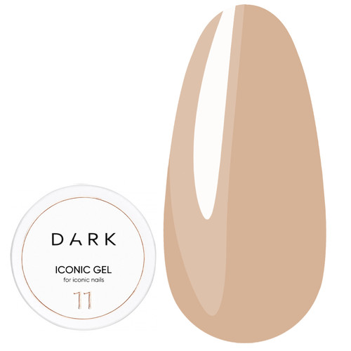 Гель для наращивания DARK Iconic Gel 11 темно-бежевый 30 мл - Фото №1