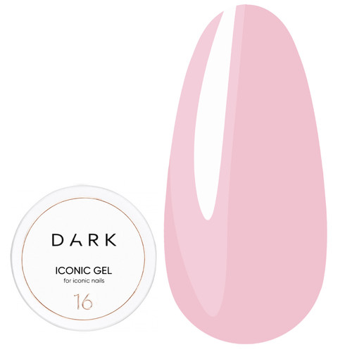 Гель для наращивания DARK Iconic Gel 16 розовый 30 мл - Фото №1