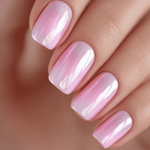 Fast Manicure (Pink with Glitter)