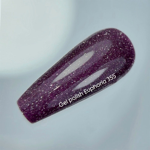 Lakier hybrydowy NAILSOFTHEDAY Gel Polish 355 Euphoria śliwkowo-fioletowy odblaskowy 10 ml - Фото №3
