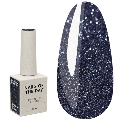 Lakier hybrydowy NAILSOFTHEDAY Gel Polish 323 Eclipse ciemnogranatowy odblaskowy 10 ml - Фото №1