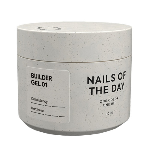Zel budujący NAILSOFTHEDAY Builder gel 01 przezroczysty 30 ml