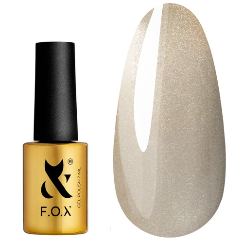 Lakier hybrydowy F.O.X Cat Eye 001 mleczny beż 7 ml - Фото №1