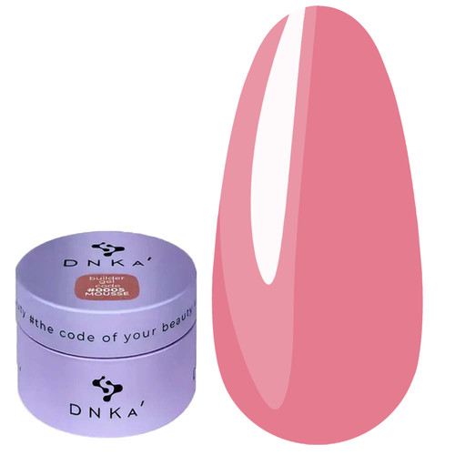 Żel do paznokci DNKa Builder Gel Mousse 0005 bogaty róż 30 ml - Фото №1