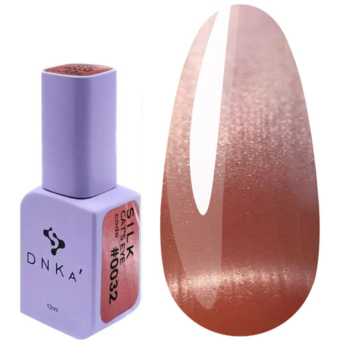 Lakier hybrydowy DNKa CAT`S EYE SILK #0032 różowy 12 ml - Фото №1