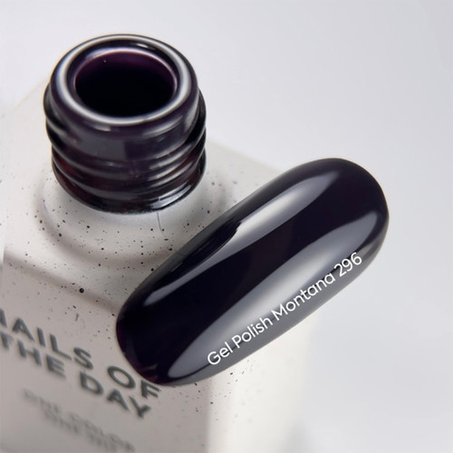 Lakier hybrydowy NAILSOFTHEDAY 296 Montana bardzo ciemny śliwkowy 10 ml - Фото №3
