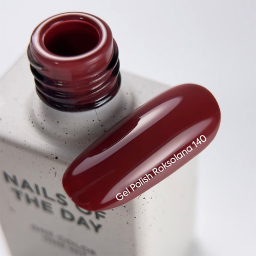Lakier hybrydowy NAILSOFTHEDAY 140 Roksolana przygaszony czerwony 10 ml - Фото №3