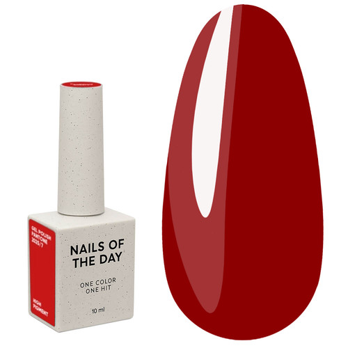 Lakier hybrydowy NAILSOFTHEDAY Let's special Pantone 2025/7 klasyczny czerwony 10 ml - Фото №1