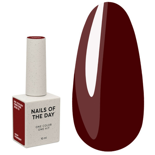 Lakier hybrydowy NAILSOFTHEDAY Let's special Pantone 2025/8 bordowy 10 ml - Фото №1