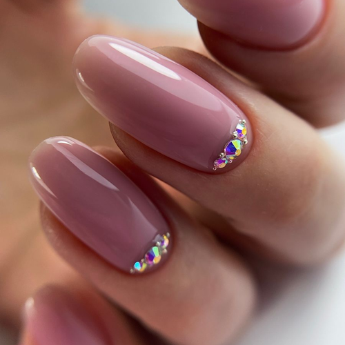 Pink nails with decoration