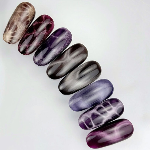 Lakier hybrydowy NAILSOFTHEDAY Cat Eye Gel Polish 12 fioletowy 6 ml - Фото №6
