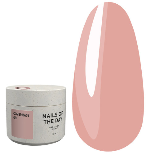 Baza hybrydowa NAILSOFTHEDAY Cover NEW Formula 09 nagi 30 ml - Фото №1