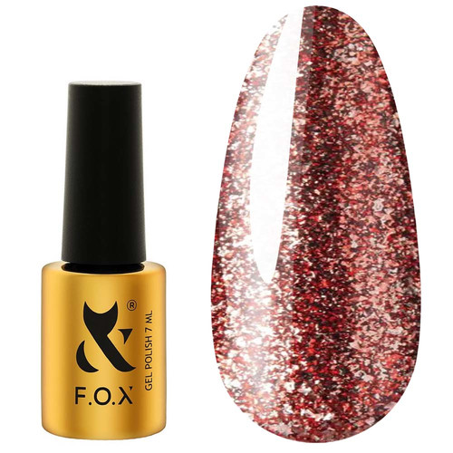 Lakier hybrydowy FOX Moulin Rouge 007 ciemnoczerwony z potalem 7 ml - Фото №1