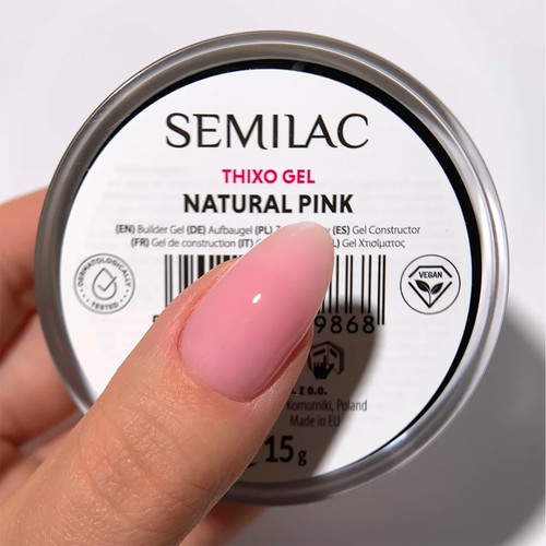 Żel budujący Semilac Thixo Gel Natural Pink 15 g - Фото №2
