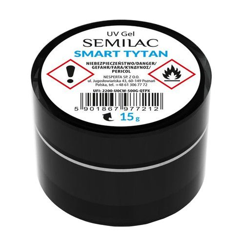 Żel budujący Semilac Smart Tytan Builder Gel Clear 15 g - Фото №1