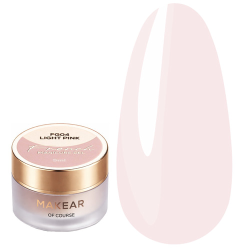Farba żelowa Makear French Manicure Gel FG04 Light Pink 5 ml - Фото №1