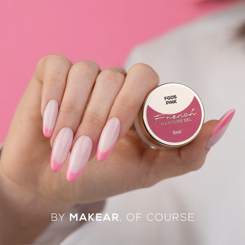 Farba żelowa Makear French Manicure Gel FG05 Pink 5 ml - Фото №4