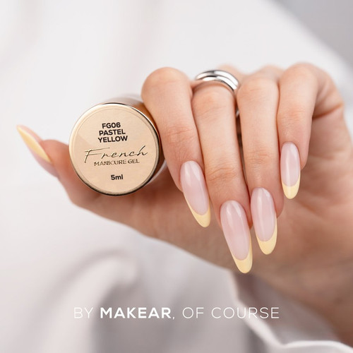 Farba żelowa Makear French Manicure Gel FG06 Pastel Yellow 5 ml - Фото №4