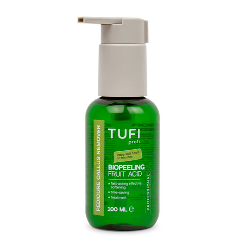 Zmywacz do pedicure TUFI profi BioPeeling Fruit Acid do zmiękczania szorstkiej skóry stóp kwaśny 100 ml (0330978) - Фото №1