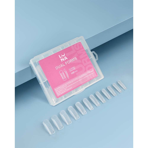 Górne formy do paznokci Lunamoon Dual Nail Forms Сlassic Square (120 szt) - Фото №4