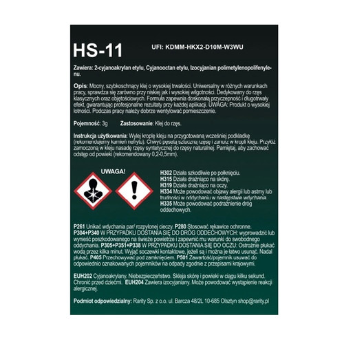 Klej do rzęs Rarity HS-11 3 g - Фото №2