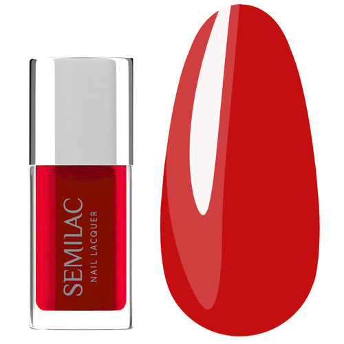 Klasyczny lakier do paznokci Semilac Nail Lacquer 120 Neon Red 9 ml - Фото №1