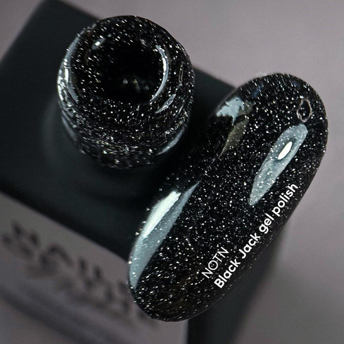 SALE Lakier hybrydowy NAILSOFTHENIGHT Black Jack, 10 ml - Фото №2