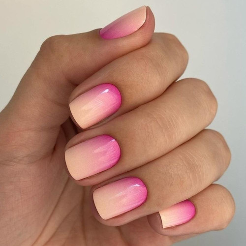 Bright summer gradient nails