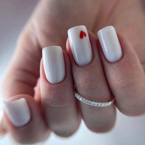 Milky Manicure with a Laconic Accent