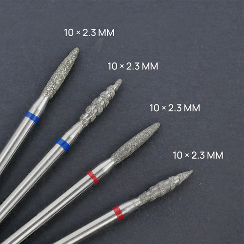 Frez do paznokci TUFI profi Diamentowy Płomień Tornado 10 mm × 2.3 mm Czerwony Nacięcie (0328407) - Фото №7