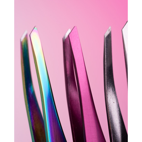 Pęseta do brwi ZOLA skośna profesjonalna PINK - Фото №2