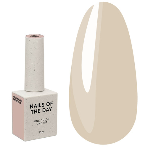 Lakier hybrydowy NAILSOFTHEDAY French Gel Polish 02 beżowo-cielisty 10 ml - Фото №1