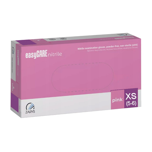 SALE Diagnostic gloves ZARYS EasyCARE nitrile powder-free pink size XS 100 pcs - Фото №2