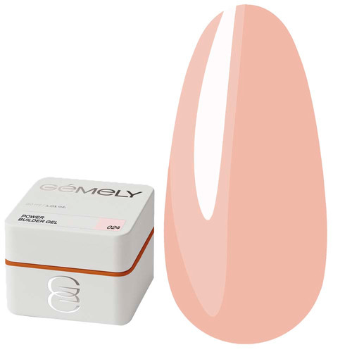 Gel for extension GEMELY Power Builder Gel 24 peachy pink 30 ml - Фото №1