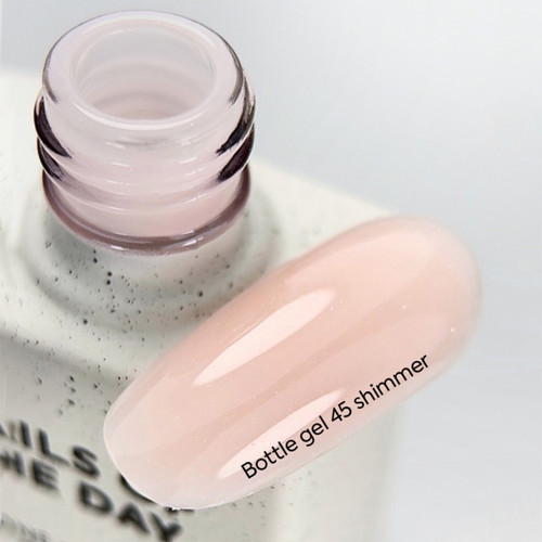 Żel przedłużający NAILSOFTHEDAY Bottle gel 45 beżowy z połyskiem 10 ml - Фото №3