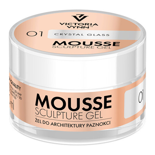 SALE Żel budujący Victoria Vynn MOUSSE SCULPTURE GEL 01 Crystal Glass 50ml - Фото №1