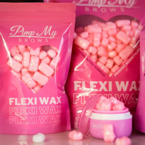 Elastyczny twardy wosk Pimp My Brows Flexi Wax różowa perła 100 g - Фото №4