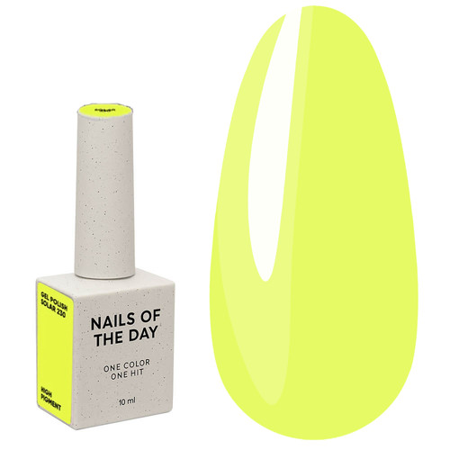 Lakier hybrydowy NAILSOFTHEDAY 230 Solar neonowy żółty 10 ml - Фото №1