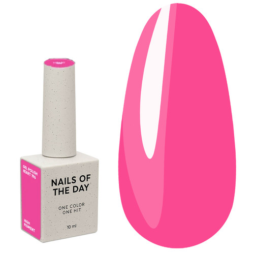 Lakier hybrydowy NAILSOFTHEDAY 196 Heart neonowy róż 10 ml - Фото №1