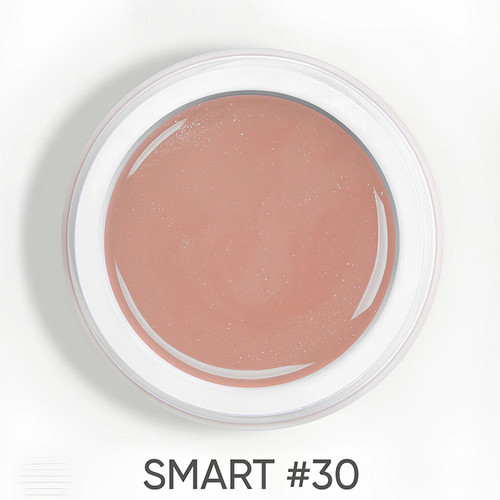 Gel for extensions Dark Smart Builder gel 30 light peach with shimmer 15 ml - Фото №3