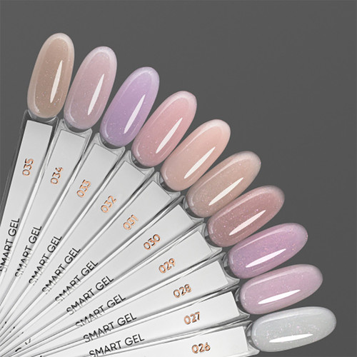 Gel for extensions Dark Smart Builder gel 30 light peach with shimmer 15 ml - Фото №5