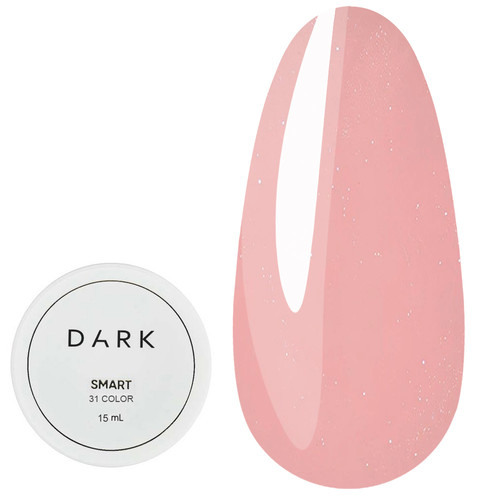 Gel for extensions Dark Smart Builder gel 31 peach with shimmer 15 ml - Фото №1