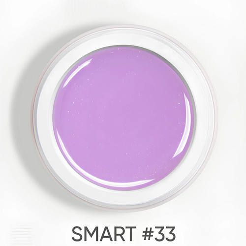 Gel for extensions Dark Smart Builder gel 33 light purple with shimmer 15 ml - Фото №3